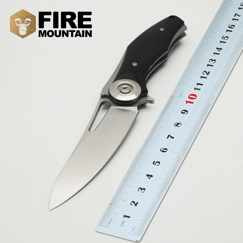 BMT Bear Dark Folding Knives D2 Blade Plating Titanium Steel Handle