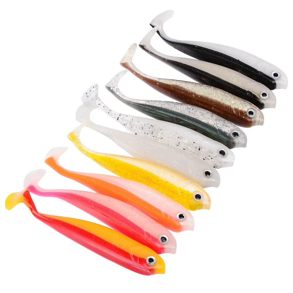 Buy 10pcs/lot Jig Head Soft Bait 100mm 8.5g Silicone