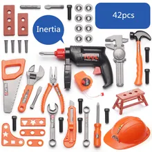 Мини в коробке 42 шт. Инструменты для ремонта детей чемодан Инструменты Набор игрушек для мальчиков и девочек умения и обучения мозгу детские игрушки для детей