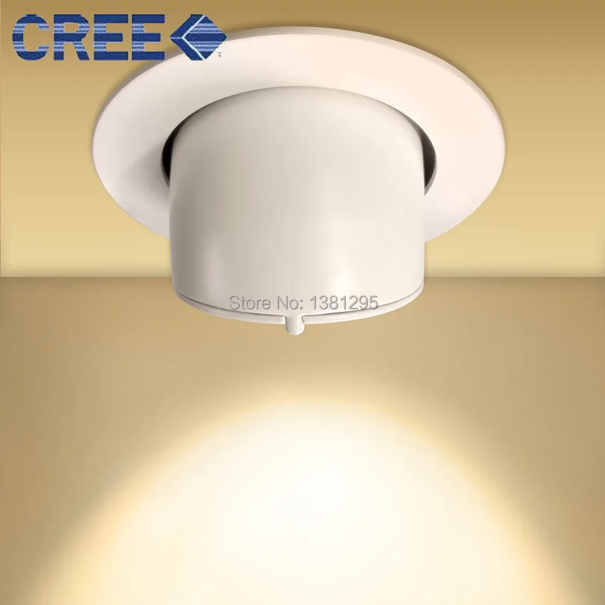 DHL Dimmable Trimless Downlights COB 10W CREE LED Gimbal Down Light