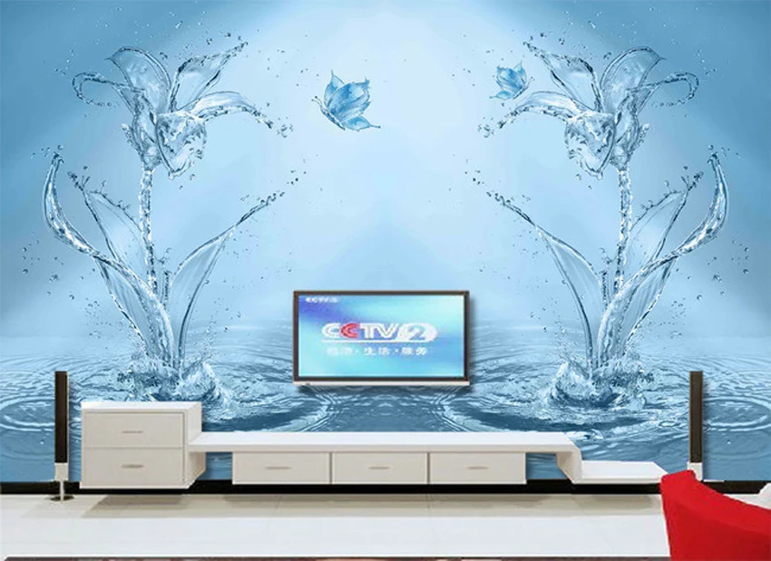 Wonderful Salon De La 3D #2: Lirios De Agua Fresca Mariposa Wallpaper 3d Mural De La Pared Rollos Para Hotel Cafe Restaurant Wonderful Salon De La 3D #2: Lirios De Agua Fresca Mariposa Wallpaper 3d Mural De La Pared Rollos Para Hotel Cafe Restaurant