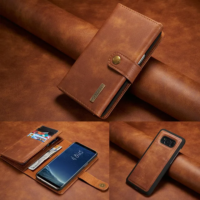 preço Para Samsung Galaxy S8 Suporte Slot para Cartão de Carteira de Couro Flip Case Capa Vintage Para Samsung S8 proteção do telefone Móvel