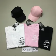 2016 sommer ANTI SOCIAL CLUB T Shirt Herren Hip Hop Streetwear Baumwolle kurzarm T-Shirt KANYE WEST Air Yeezy 2 Für verkauf