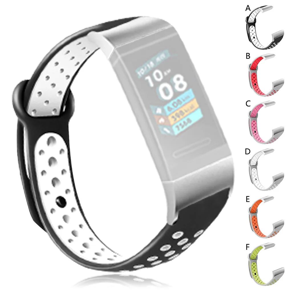 

Ouhaobin Wrist Band Watch Strap For Huawei 3 Smart Watch Sports Silicone Strap For Huawei 3 Pro Watchband Silver connector 530#2