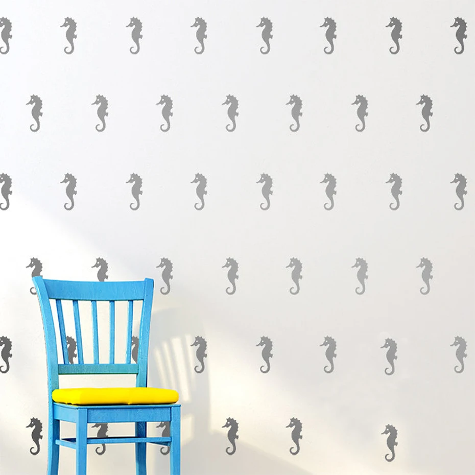 Seahorse Wall Decal DIY 70 Seahorse Wall Sticker Vinyl Wall Art Nursery Baby Living Room Bedroom
