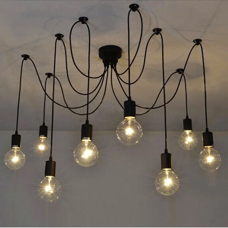 Por Spider Chandelier Lots From Black Spider Chandelier Lamp Vintage Retro Pendant Lamps E27 Edison Creative Loft Art Decorative Crystal