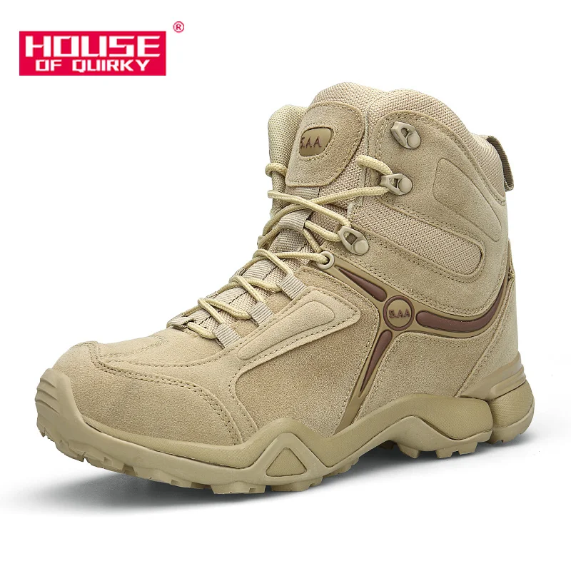 

Dermic Infantry Boots Men Military Desert Tactical Boot Shoes Men Army Boots Rubber Sole Waterproof Men Outdoor High help Shoes