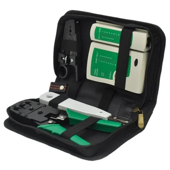 

5Pcs/Set Network Ethernet Cable Tester Rj45 Kit Crimper Crimping Tools Punch Down Rj11 Cat6 Wire Detector Qjy99 Stripping Crim