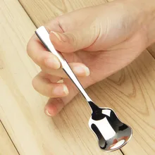 Spoon High gear Stainless Steel Ice Cream Spoon Coffee Tea Salad Stirring Spoon 1 piece Free Shipping