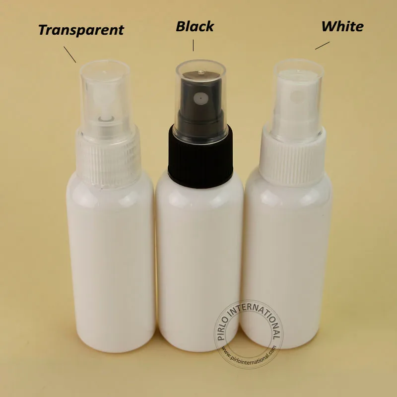 Wholesale 100pcs 50ml White Plastic Spray Bottle 50g High Quality PET Refillable Cosmetic