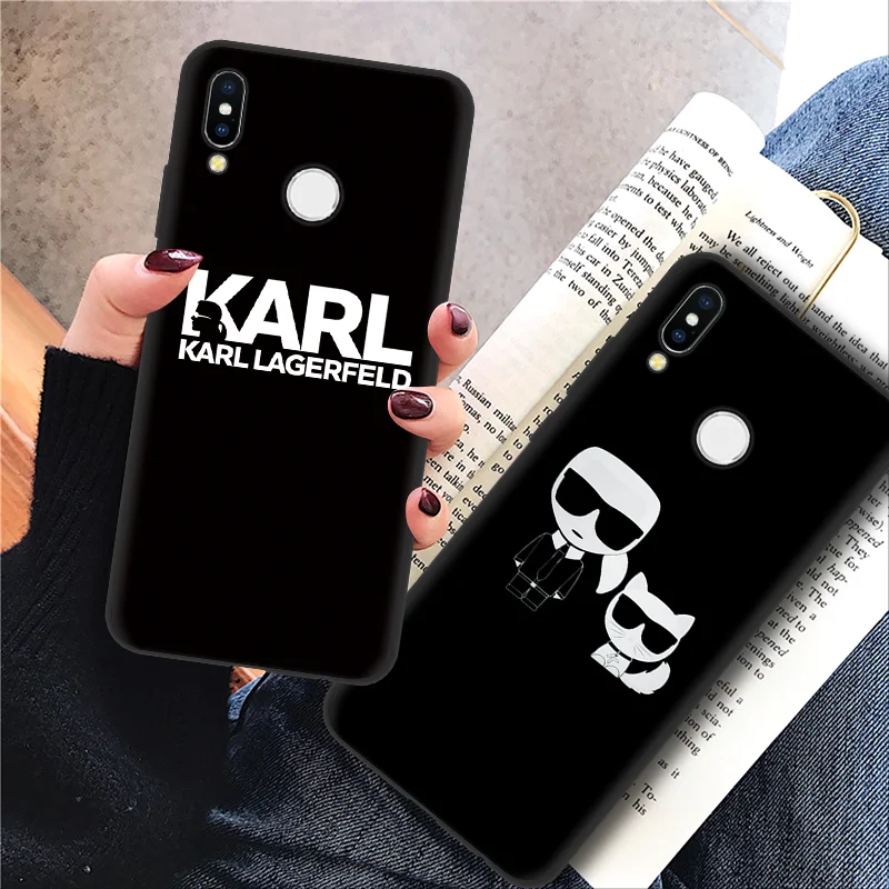 

Fashion Karl Lagerfeld Soft Black TPU Case For Huawei Y6 2019 Mate 10 20 Lite P8 P9 P10 P20 P30 Pro Lite P Smart Nova 2i 3 Coque