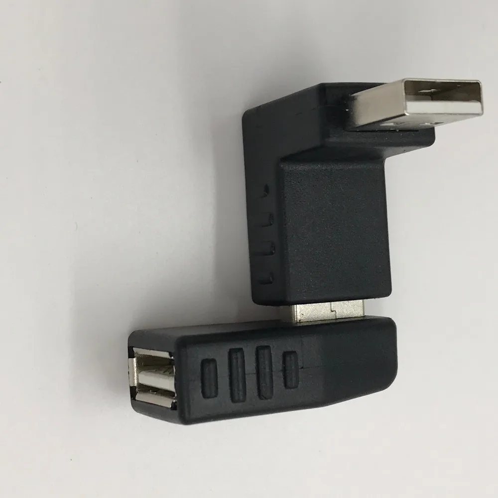 USB адаптер «Папа-мама» вертикальный USB+ 90 градусов USB конвертер USB2.0 M-F Столярный 2 шт