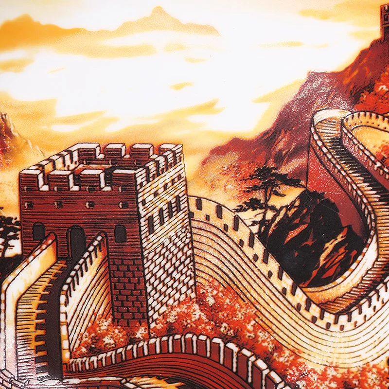 Фарфоровая подвесная тарелка Цзиндэчжэнь декоративная Great Wall украшение для