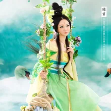LvYa Зеленый бутон Тан костюм принцессы эстетический костюм для фотографии использования или шоу на сцене Hanfu костюм для женщин