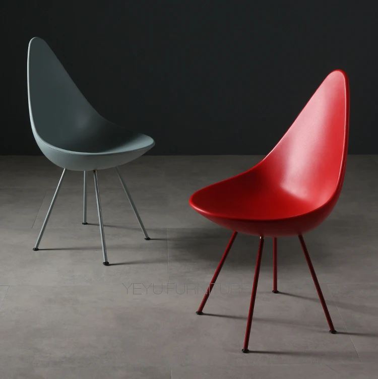 

Modern Classic Design Plastic Loft Metal Fashion Dining Side Chair, popular water drop meeting office computer famous chair 1PC
