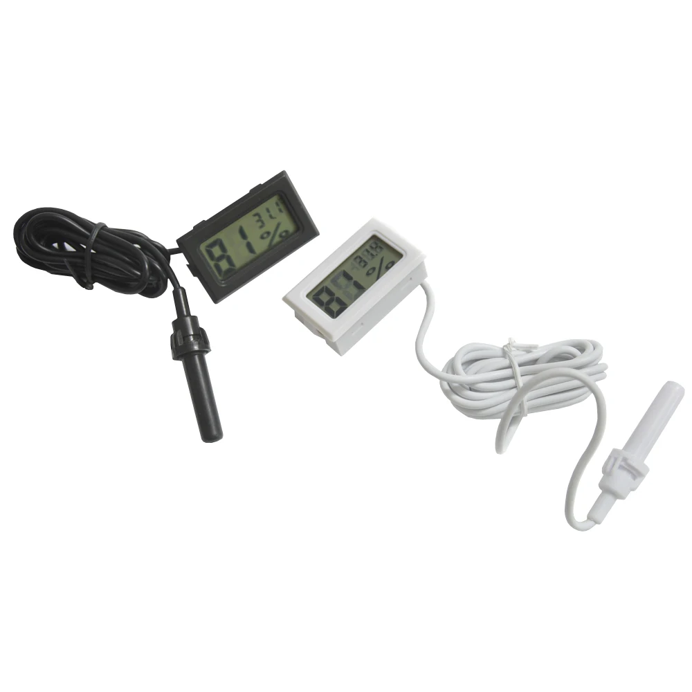 

1PC Mini Rectangle Embedded LED Digital Electronic Thermometer/Hygrometer Aquarium/Refrigerator Probe Temperature/Humidity Meter
