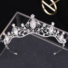 Wedding Tiaras For Brides Crystal Crown Baroque Bride Hair Accessories Pageant Crown Headpiece Crystal Tiara Hair Jewelry Wedding Tiaras For Brides Crystal Crown Baroque Bride Hair Accessories Pageant Crown Headpiece Crystal Tiara Hair Jewelry