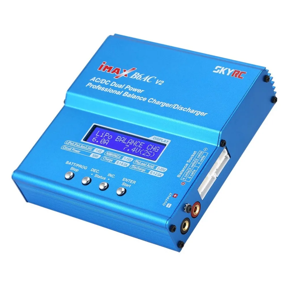 SKYRC iMAX B6AC V2 6A 50 Вт AC/DC Lipo NiMH Pb Зарядное устройство/разрядник с адаптером ЖК дисплей