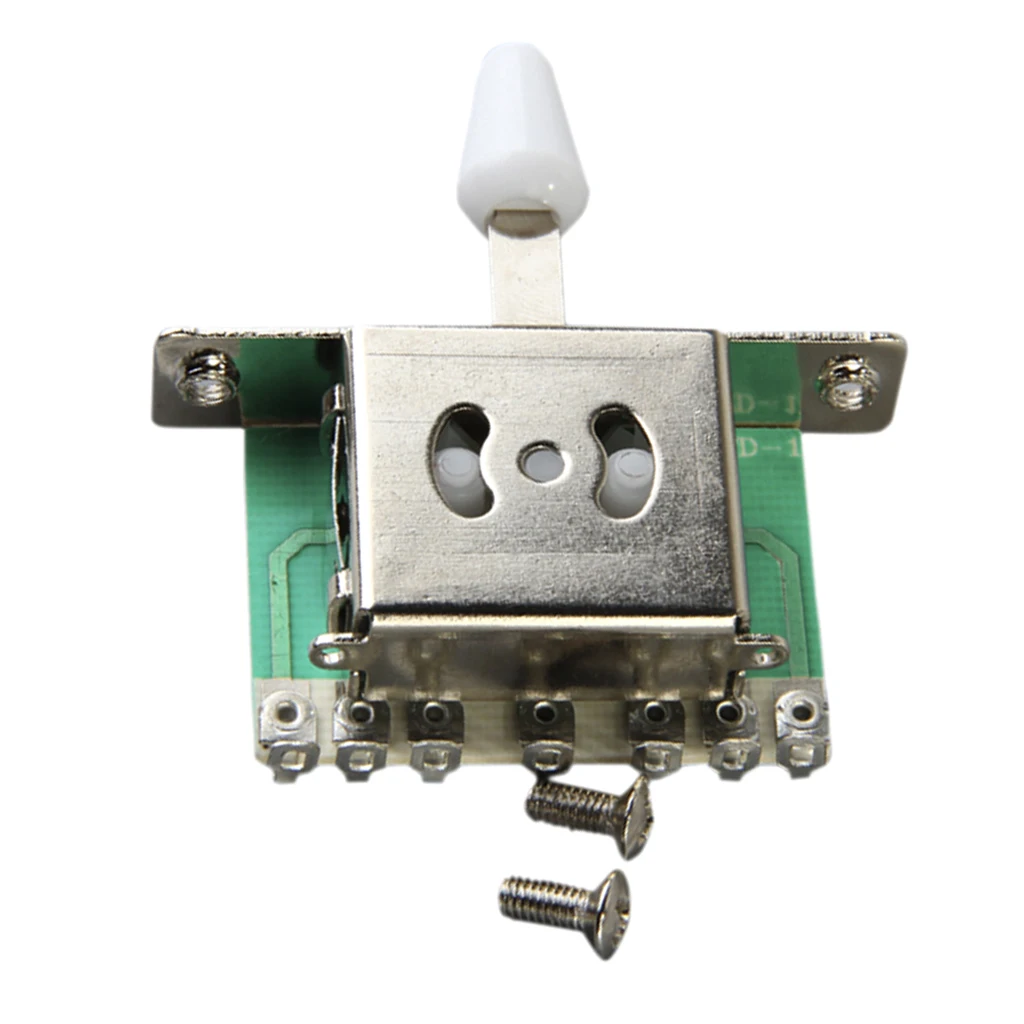 5 Way Blade Switch w/ White Knob For Fender Strat Electric Guitar