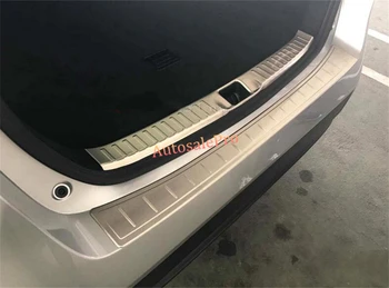 

Steel outer & inner Rear Bumper Protector threshold Sill Plate Cover trim 2pcs For Toyota Prius 2016