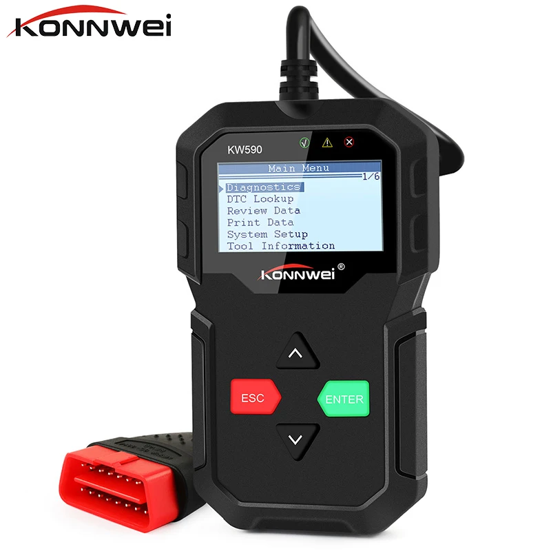 

KONNWEI KW590 OBD2 Diagnostic Tool Engine Scanner Automotive Scanner OBD Car Diagnostic Tool Code Reader ODB2 Scanner OBDII