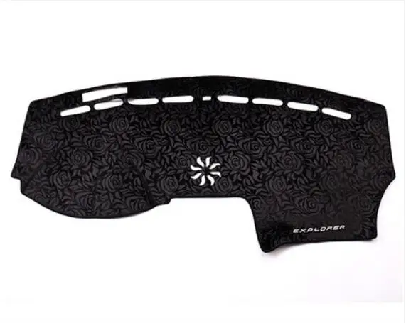 Автомобильная анти-УФ приборной панели крышки Dashmat коврик солнцезащитный козырек инструмент ковры для Ford Explorer 2013 - Название цвета: Белый
