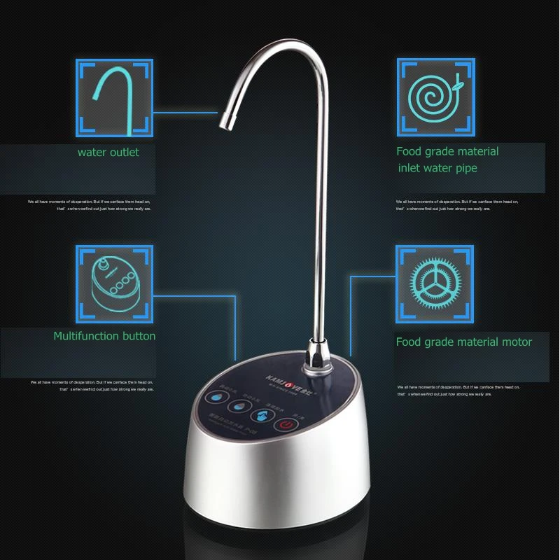 Electric Water Dispenser Automatic Portable Pump Intelligent Bottled Water Dispenser Tap Electric Water Press Pump