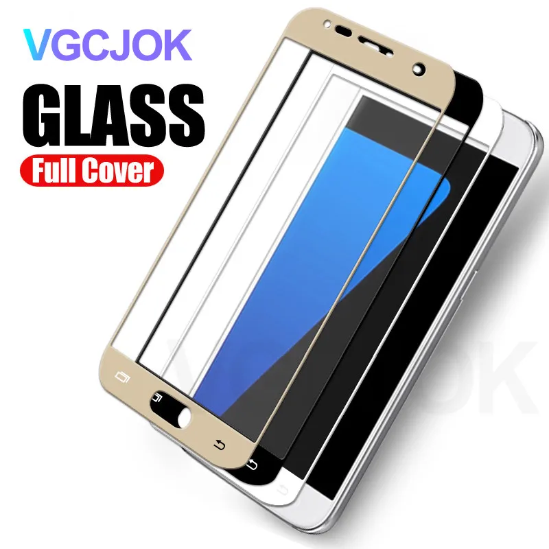 

Full Cover Tempered Glass on the For Samsung Galaxy A3 A5 A7 2017 J3 J5 J7 2016 2017 S7 Screen Protector Glass Protective Film