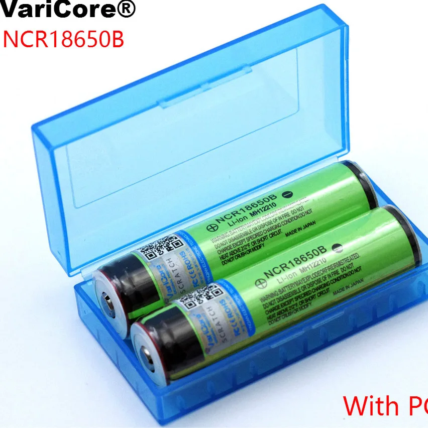 

VariCore New Protected 18650 NCR18650B 3400mAh Rechargeable battery 3.7V with PCB For Flashlight batteries