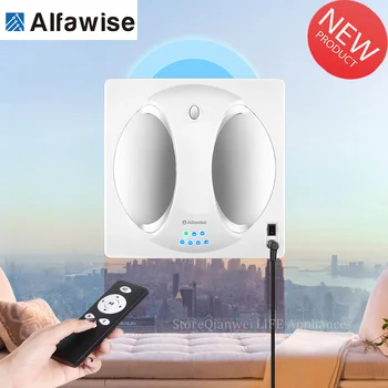 

Alfawise WS-960 Smart Window Cleaning Robot Vacuum Cleaner 2800PA Window Glass 4LCD 360 Rotating Remote Control Cleaning Machine