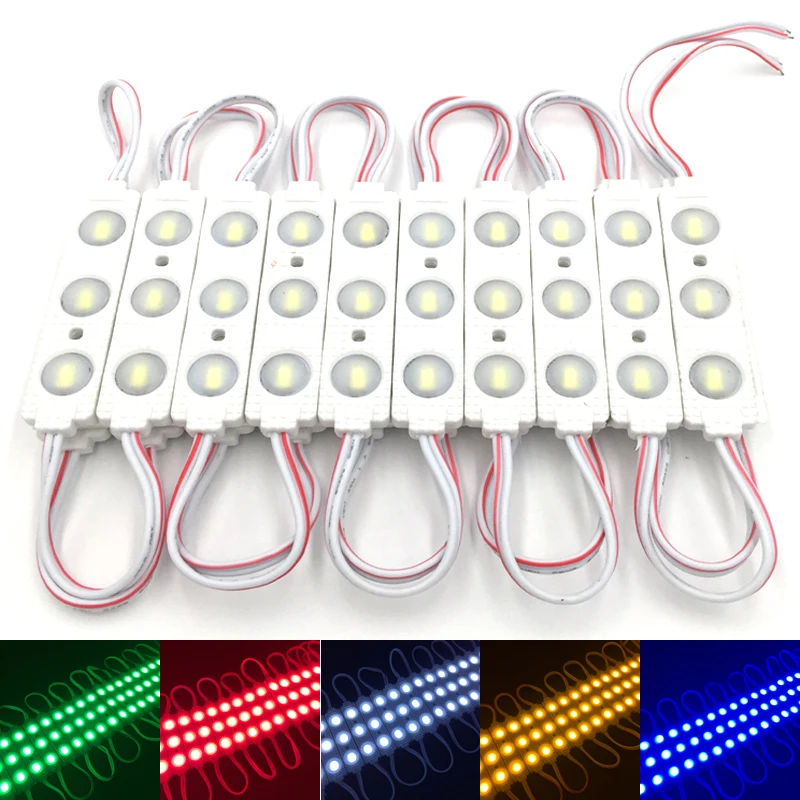 100pcs/lot New 5730 3 LED Injection LED Module 12V with