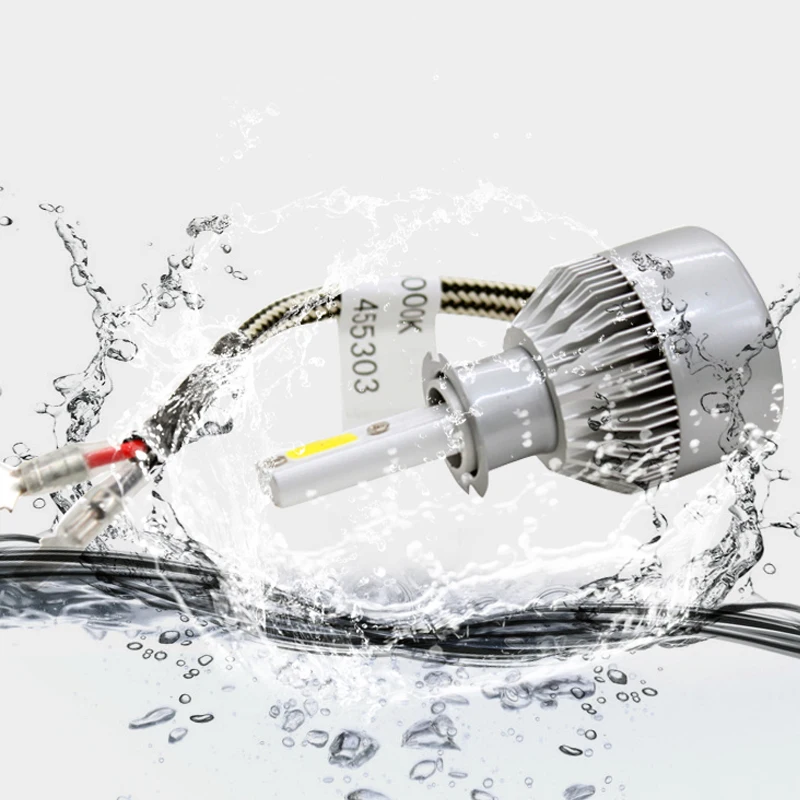 2Pcs/Pair H1 H3 H7 H11 9005 HB3 9006 HB4 Hight Bright COB C6 Car LED Headlight H4 H13 9004/9007 Hi/Lo Beam Headlamp