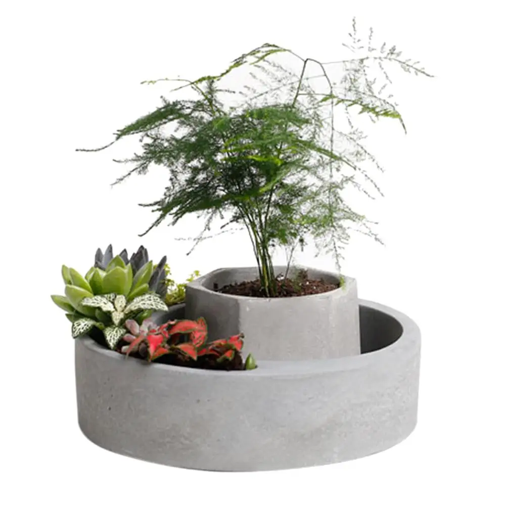 Silicone Mold Plaster Diamond Flower Desktop Moss Bonsai Cement Pot Planter