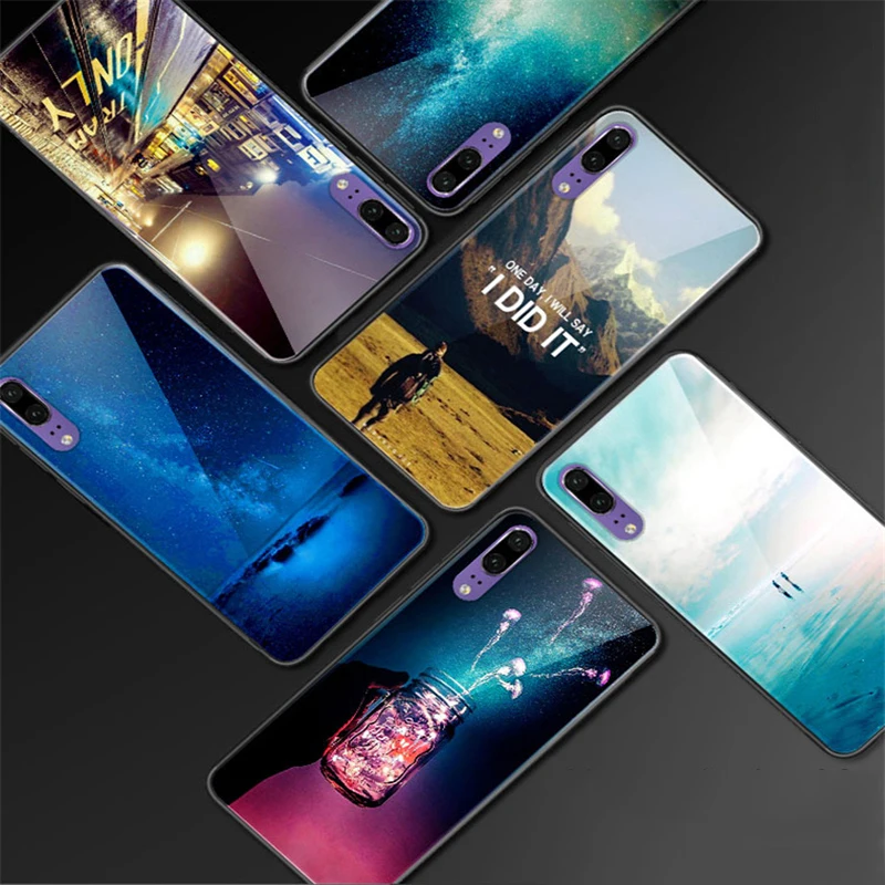 Закаленное Стекло чехол для Huawei p20 pro защитные чехлы CLT AL01 coque крышка fundas| |