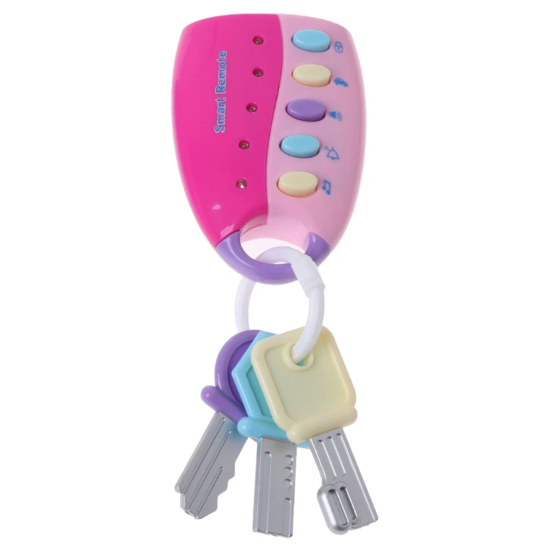 Детская игрушка музыкальный автомобиль игрушка-ключ умный пульт дистанционного управления автомобиль голоса ролевые игры обучающая игрушка - Цвет: Pink