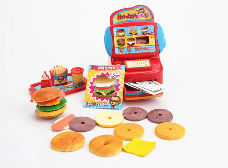 Ролевые игры Фигурки игрушки Burger Store имитирующие жизненные сцены вкусная еда модель продукты игрушки Детский подарок