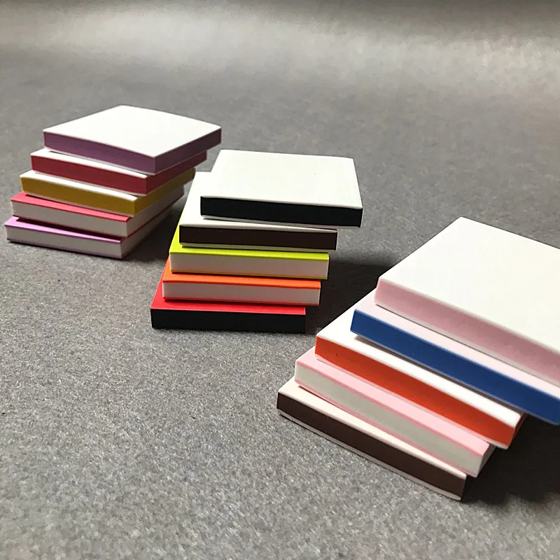 

1pc 5x5x0.8cm Square DIY Scrapbooking Rubber Stamp Color Sandwich Rubber Brick Kids Stamps Art Eraser