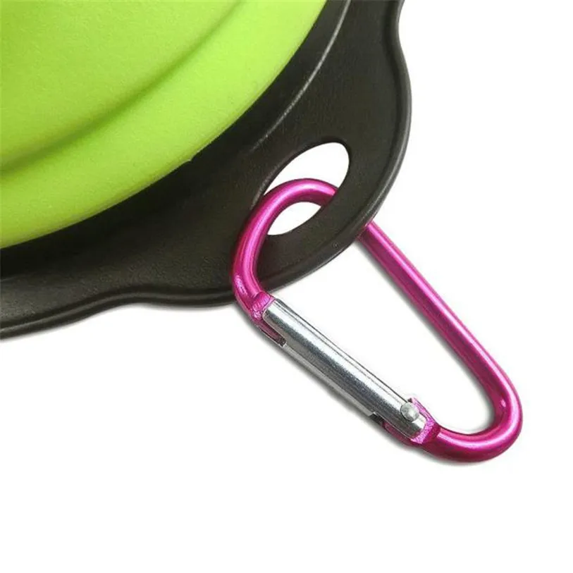 Foldable Collapsible Pets Bowl with Carabiner Food Water Feeding Travel Portable Bowl Dish for Dogs Cat Water Feeder 40DC19 (15)