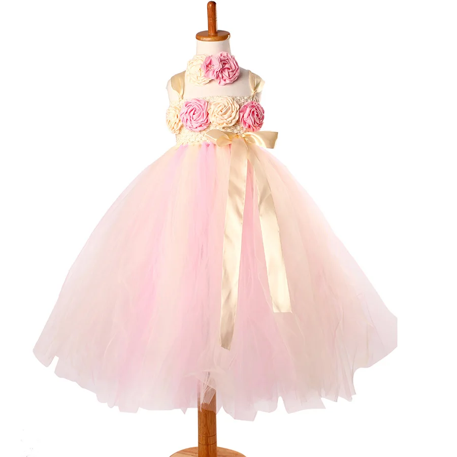 Fashion Flower Girls Tutu Dress Princess Children Baby Tulle Party Dresses Boutique Kids Girls Pageant Wedding Ball Gown Dress (9)