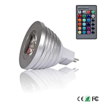 オンライン 高品質mr16 Ledライト3ワットrgb Led電球ランプ16色変更可能ledスポットライトでリモート制御