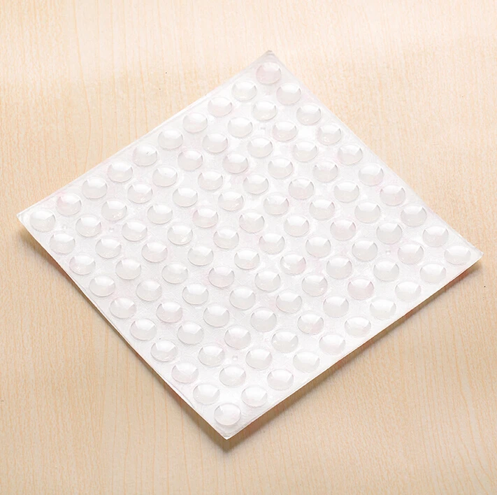 100PCS/LOT Transparent furniture self-adhesive door silencing pad colloidal silicone particle anti-collision pad avoidance