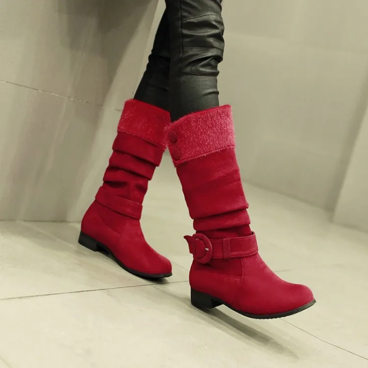 

Size 51 Snow Boots Women New Hot Winter Warm Fur Wedges boots for Women Platform Half Knee High Thermal Motorcycle Boots HQ111