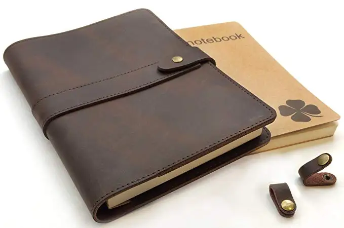 

Genuine leather travel journal notebook sketchbook for Men & Woman with Extra Notebook business sketching and writing