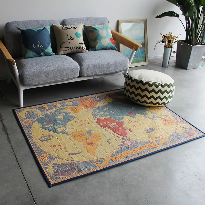 Creative World Map Carpets For Living Room New Modern Rugs For Bedroom