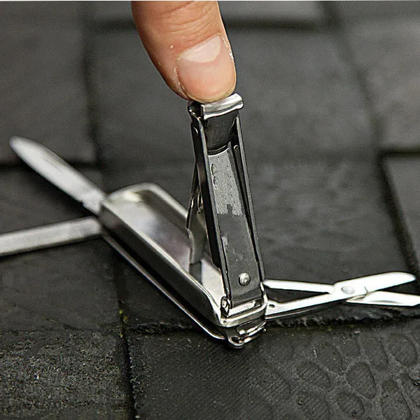 

2018 new 5-in-1 mini nail clippers EDC manicure tool key pendant stainless steel beauty scissors nail knife