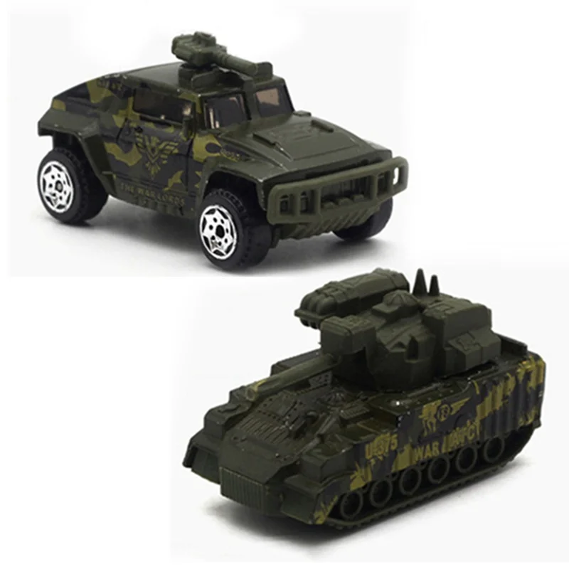 5 шт. набор модель военного танка Горячая 1: 64 сплав автомобиль детская обучающая игрушка автомобиль подарок на Рождество День рождения Модель: случайный