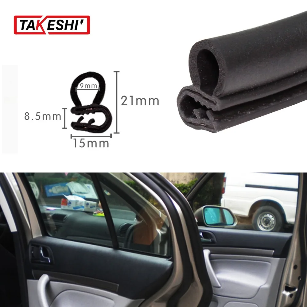 157" 400cm B Shape Black Trim Rubber Car Caravans Door With metal