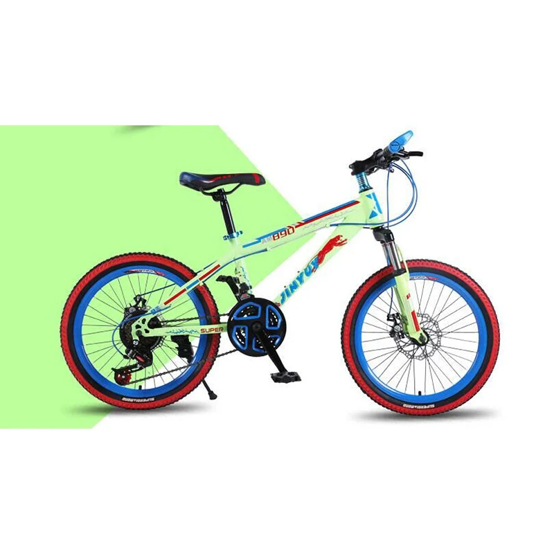 New children's student shifting double disc brakes mountain bike children's portable bicycle student bicycle with pedal New children's student shifting double disc brakes mountain bike children's portable bicycle student bicycle with pedal