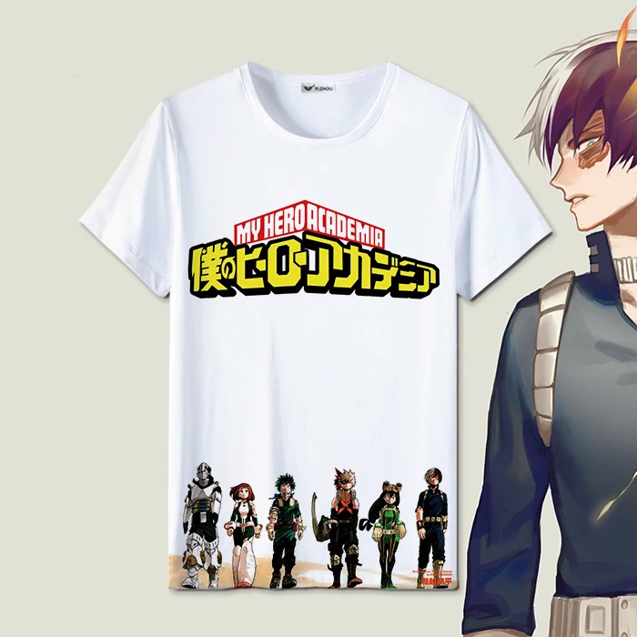 CostumeBuy/футболка с аниме My Hero academic Boku No топы Deku белые футболки футболка izuku midoriya Adut