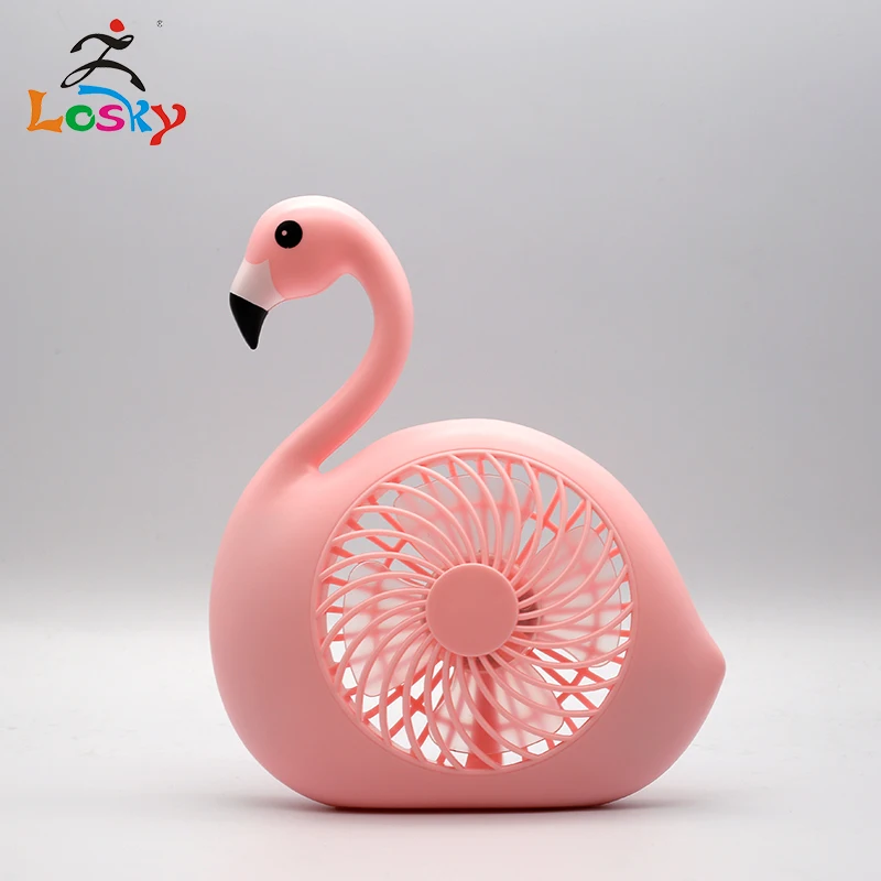 

New usb handheld fan fan flamingo cartoon portable portable charging fan